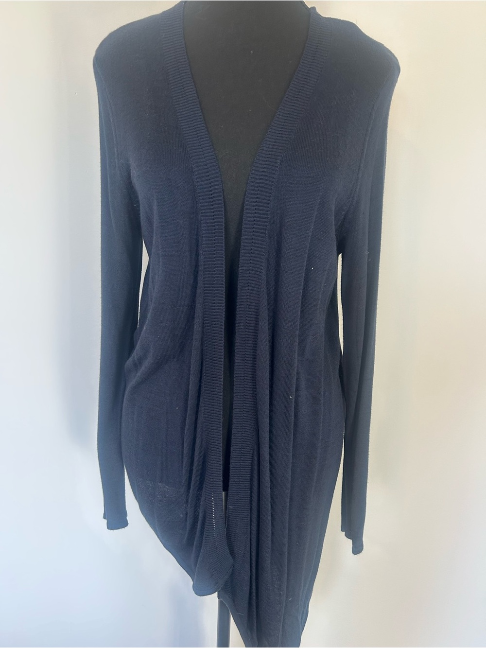 Only Navy Open-Front Longline Cardigan